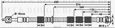 BORG & BECK bbh7953 -  Тормозной шланг
